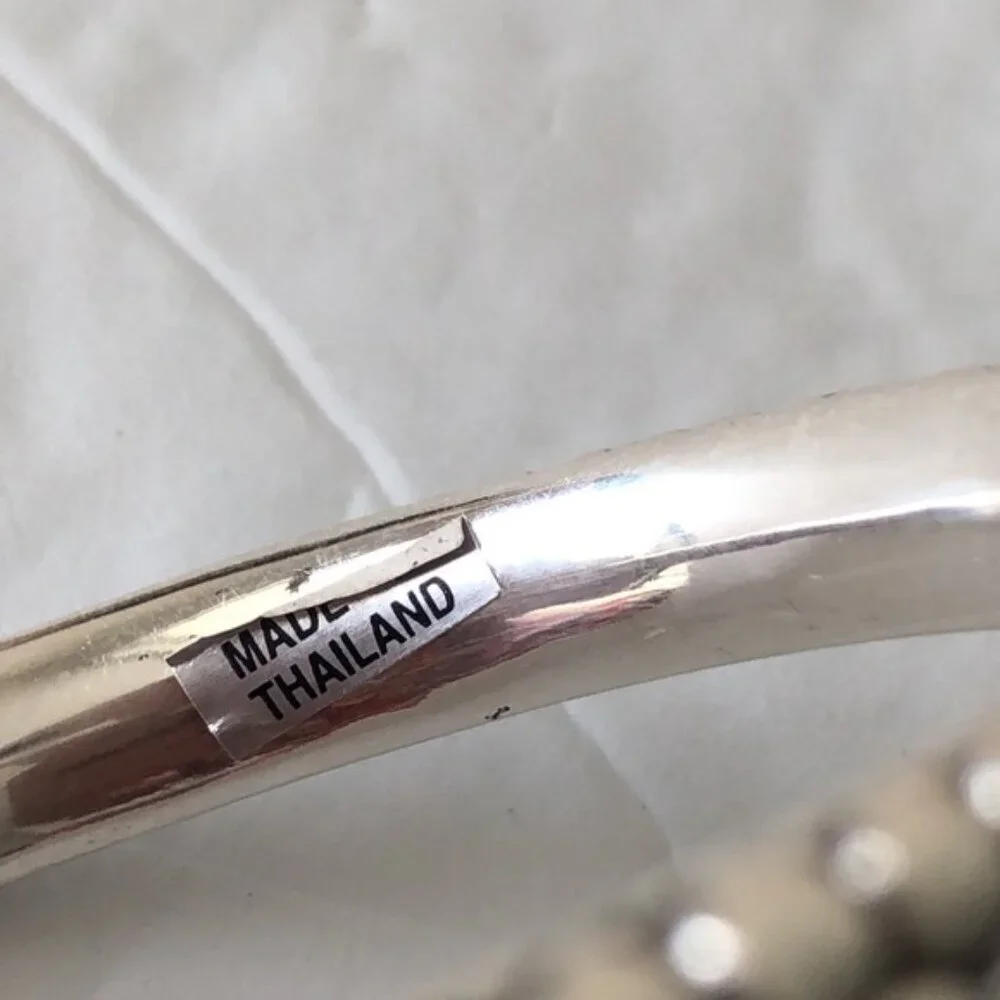 Sterling Silver 925 Popcorn Bangle Electoform Bracelet
